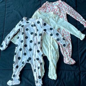 Mighty 3 piece set footie PJ’s 6M